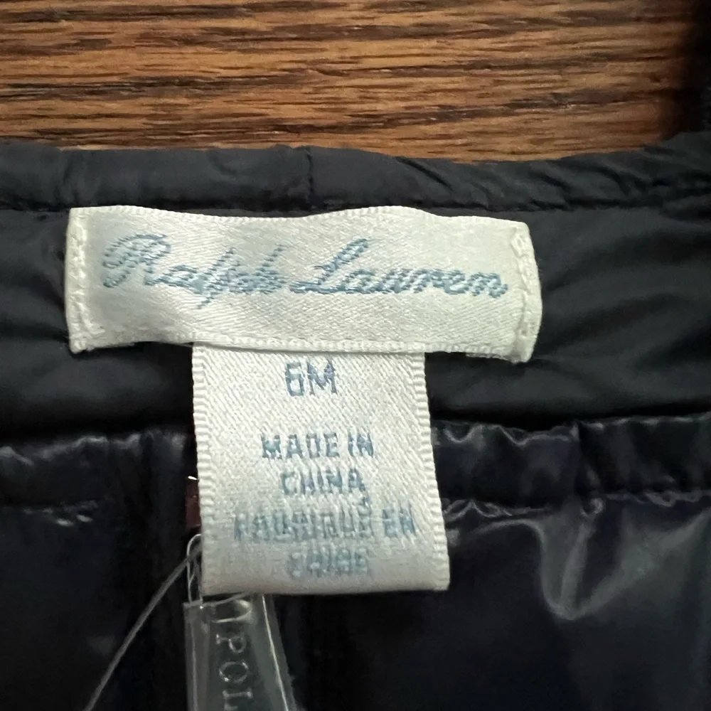 NWT Classic Navy‎ Snow Overalls Ralph Lauren 6 months